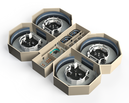 Illustration of the floorplan for the K-Sim Navigation bridges delivered to French Navy for safe and realistic training