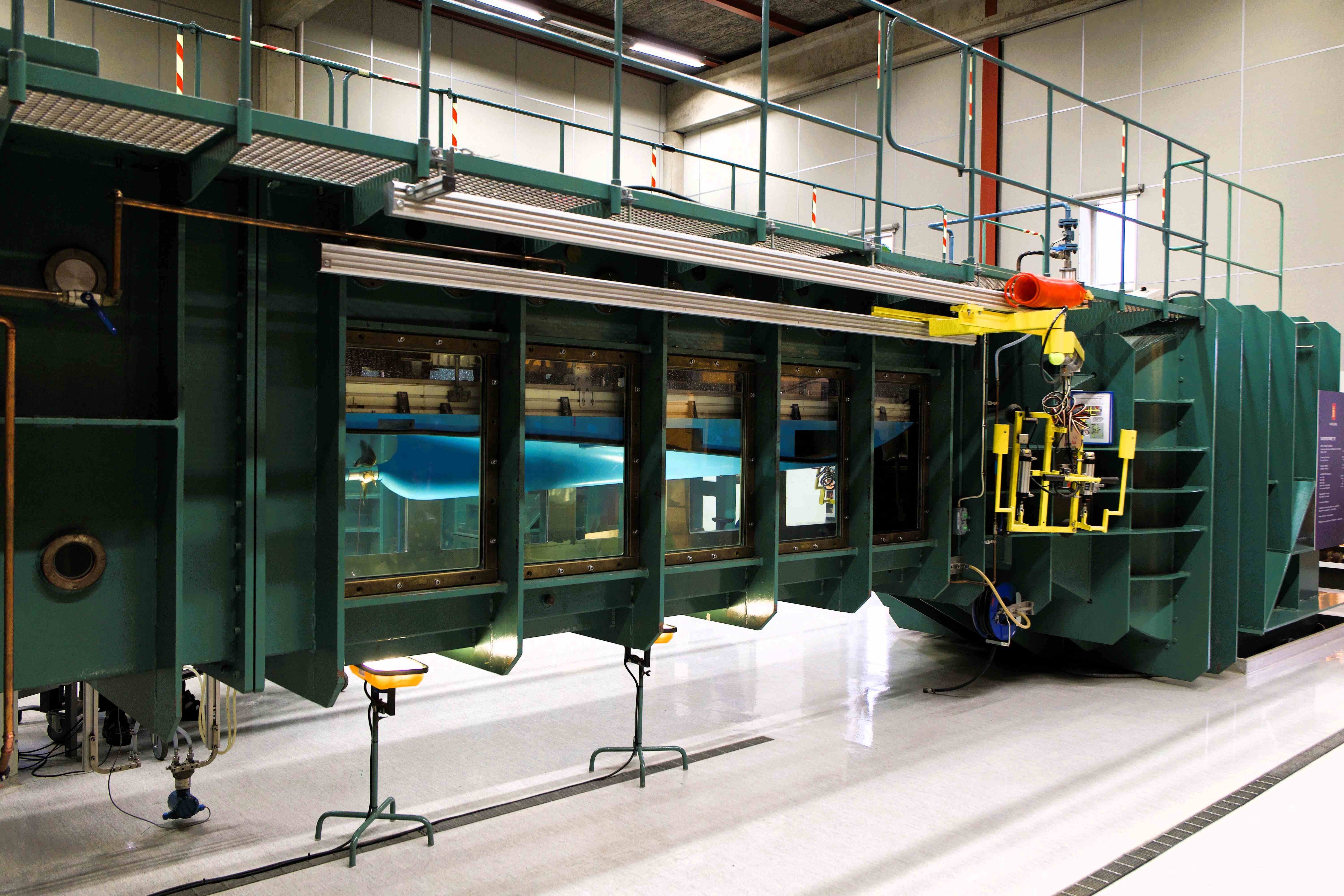 Cavitation tunnel installation at the Kongsberg Maritime Hydrodynamics Research Centre